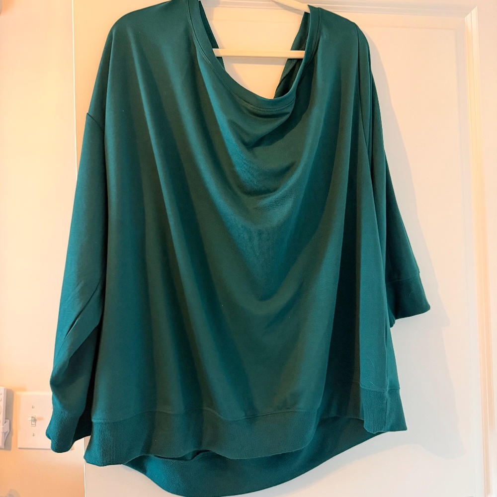 Emerald Green Off the Shoulder Shirt